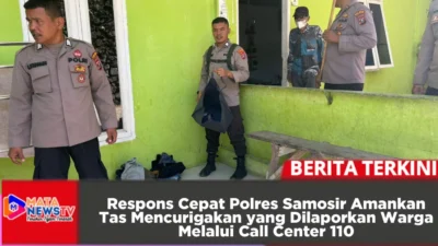 Respons Cepat Polres Samosir Amankan Tas Mencurigakan yang Dilaporkan Warga Melalui Call Center 110