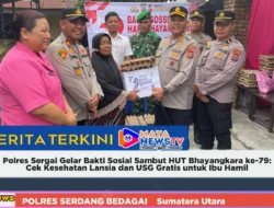 Polres Sergai Gelar Bakti Sosial Sambut HUT Bhayangkara ke-79: Cek Kesehatan Lansia dan USG Gratis untuk Ibu Hamil