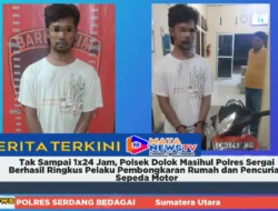 Tak Sampai 1×24 Jam, Polsek Dolok Masihul Polres Sergai Berhasil Ringkus Pelaku Pembongkaran Rumah dan Pencurian Sepeda Motor