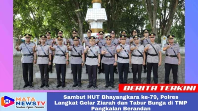 Sambut HUT Bhayangkara ke-79, Polres Langkat Gelar Ziarah dan Tabur Bunga di TMP Pangkalan Berandan