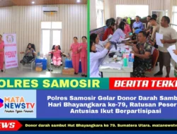 Polres Samosir Gelar Donor Darah Sambut Hari Bhayangkara ke-79, Ratusan Peserta Antusias Ikut Berpartisipasi