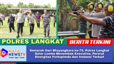Semarak Hari Bhayangkara ke-79, Polres Langkat Gelar Lomba Menembak Executive, Pererat Sinergitas Forkopimda dan Instansi Terkait