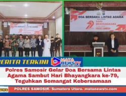 Polres Samosir Gelar Doa Bersama Lintas Agama Sambut Hari Bhayangkara ke-79, Teguhkan Semangat Kebersamaan