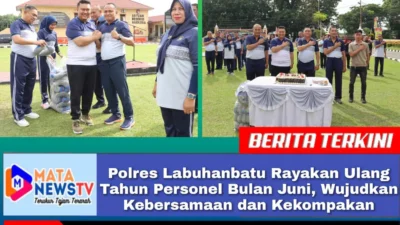 Polres Labuhanbatu Rayakan Ulang Tahun Personel Bulan Juni, Wujudkan Kebersamaan dan Kekompakan