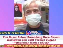 Tim Buser Polres Sumedang Buru Oknum Wartawan dan LSM Terkait Dugaan Pemerasan Kades Ciuyah