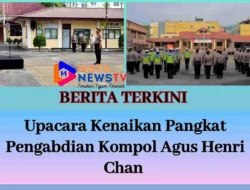 Upacara Kenaikan Pangkat Pengabdian Kompol Agus Henri Chan