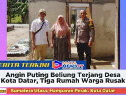 Angin Puting Beliung Terjang Desa Kota Datar, Tiga Rumah Warga Rusak
