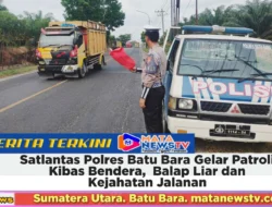 Satlantas Polres Batu Bara Gelar Patroli Kibas Bendera, Cegah Balap Liar dan Kejahatan Jalanan