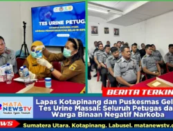 Lapas Kotapinang dan Puskesmas Gelar Tes Urine Massal: Seluruh Petugas dan Warga Binaan Negatif Narkoba