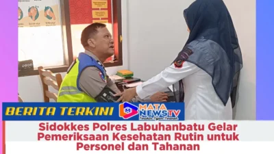 Sidokkes Polres Labuhanbatu Gelar Pemeriksaan Kesehatan Rutin untuk Personel dan Tahanan