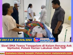 Siswi SMA Tewas Tenggelam di Kolam Renang Aek Sipitudai, Polsek Harian Lakukan Olah TKP