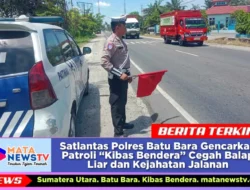 Satlantas Polres Batu Bara Gencarkan Patroli “Kibas Bendera” Cegah Balap Liar dan Kejahatan Jalanan