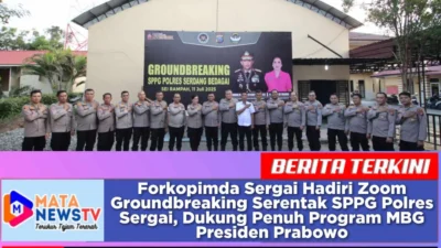 Forkopimda Sergai Hadiri Zoom Groundbreaking Serentak SPPG Polres Sergai, Dukung Penuh Program MBG Presiden Prabowo