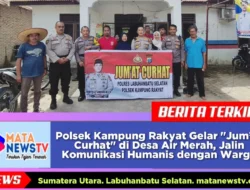 Polsek Kampung Rakyat Gelar “Jum’at Curhat” di Desa Air Merah, Jalin Komunikasi Humanis dengan Warga