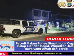 Patroli Malam Polres Simalungun Cegah Balap Liar dan Begal, Wujudkan Jalan Raya yang Aman dan Tertib