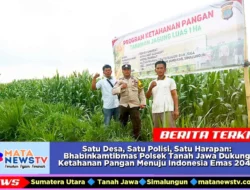 Satu Desa, Satu Polisi, Satu Harapan: Bhabinkamtibmas Polsek Tanah Jawa Dukung Ketahanan Pangan Menuju Indonesia Emas 2045