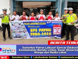 Satlantas Polres Labusel Gencar Edukasi Keselamatan Berlalu Lintas, Sasar Showroom, Warga dan Radio Lokal