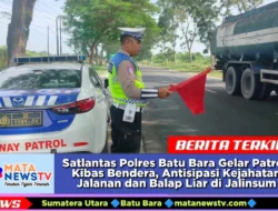 Satlantas Polres Batu Bara Gelar Patroli Kibas Bendera, Antisipasi Kejahatan Jalanan dan Balap Liar di Jalinsum