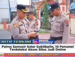Polres Samosir Gelar Gaktibplin, 10 Personel Terdeteksi Akses Situs Judi Online