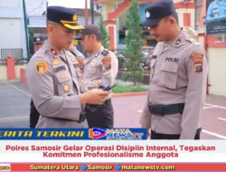 Polres Samosir Gelar Operasi Disiplin Internal, Tegaskan Komitmen Profesionalisme Anggota