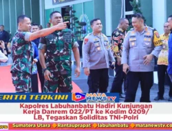 Kapolres Labuhanbatu Hadiri Kunjungan Kerja Danrem 022/PT ke Kodim 0209/LB, Tegaskan Soliditas TNI-Polri