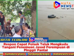Respon Cepat Polsek Teluk Mengkudu Tangani Penemuan Jasad Perempuan di Pinggir Pantai
