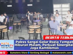 Polres Sergai Gelar Razia Tempat Hiburan Malam, Perkuat Sinergitas Jaga Kamtibmas