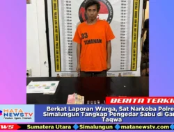 Berkat Laporan Warga, Sat Narkoba Polres Simalungun Tangkap Pengedar Sabu di Gang Taqwa