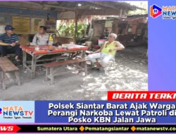 Polsek Siantar Barat Ajak Warga Perangi Narkoba Lewat Patroli di Posko KBN Jalan Jawa