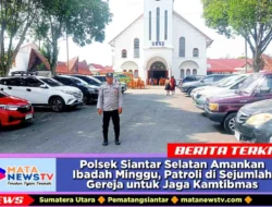 Polsek Siantar Selatan Amankan Ibadah Minggu, Patroli di Sejumlah Gereja untuk Jaga Kamtibmas