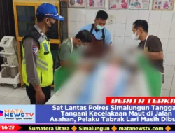 Sat Lantas Polres Simalungun Tanggap Tangani Kecelakaan Maut di Jalan Asahan, Pelaku Tabrak Lari Masih Diburu