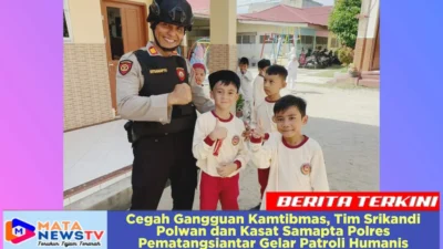 Cegah Gangguan Kamtibmas, Tim Srikandi Polwan dan Kasat Samapta Polres Pematangsiantar Gelar Patroli Humanis