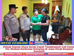 Polsek Siantar Utara Gerak Cepat Tindaklanjuti Call Center 110, Mediasi Keributan Keluarga di Jalan Perak Berjalan Kondusif