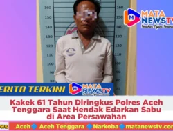 Kakek 61 Tahun Diringkus Polres Aceh Tenggara Saat Hendak Edarkan Sabu di Area Persawahan