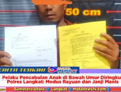 Pelaku Pencabulan Anak Di Bawah Umur Ditangkap Polres Langkat