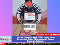 Gerak Cepat Polsek Bilah Hulu, Satu Pengedar Sabu Ditangkap di Dusun Gunung Selamat