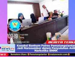 Kasubsi Bankum Polres Pematangsiantar Jadi Narasumber dalam Penyuluhan Anti Narkotika BNNK