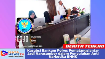 Kasubsi Bankum Polres Pematangsiantar Jadi Narasumber dalam Penyuluhan Anti Narkotika BNNK