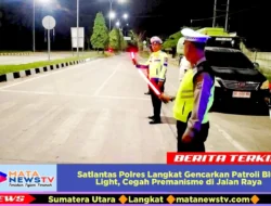 Satlantas Polres Langkat Gencarkan Patroli Blue Light, Cegah Premanisme di Jalan Raya