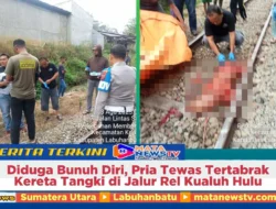 Diduga Bunuh Diri, Pria Tewas Tertabrak Kereta Tangki di Jalur Rel Kualuh Hulu