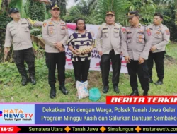 Dekatkan Diri dengan Warga, Polsek Tanah Jawa Gelar Program Minggu Kasih dan Salurkan Bantuan Sembako