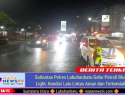 Satlantas Polres Labuhanbatu Gelar Patroli Blue Light, Kondisi Lalu Lintas Aman dan Terkendali