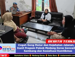 Cegah Geng Motor dan Kejahatan Jalanan, Ps Kanit Propam Polsek Medang Deras Gencarkan Sambang dan Sosialisasi Kamtibmas