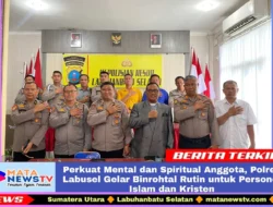 Perkuat Mental dan Spiritual Anggota, Polres Labusel Gelar Binrohtal Rutin untuk Personel Islam dan Kristen