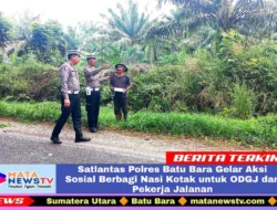 Satlantas Polres Batu Bara Gelar Aksi Sosial Berbagi Nasi Kotak untuk ODGJ dan Pekerja Jalanan