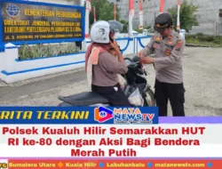 Polsek Kualuh Hilir Semarakkan HUT RI ke-80 dengan Aksi Bagi Bendera Merah Putih