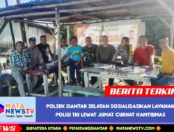 Polsek Siantar Selatan Sosialisasikan Layanan Polisi 110 Lewat Jumat Curhat Kamtibmas