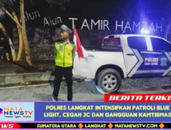 Polres Langkat Intensifkan Patroli Blue Light, Cegah 3C dan Gangguan Kamtibmas