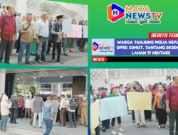 Ratusan Warga Tanjung Mulia Padati DPRD Sumut, Tolak Eksekusi Lahan 17 Hektare