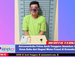 Satresnarkoba Polres Aceh Tenggara Ringkus Sabu 3 Gram dari Bagasi Motor Seorang Petani
